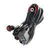 A58X-Motorcycle 300W LED Light Bar Wire Harness 12V 40A Light Bar Wire Harness Waterproof On/Off Switch Round Switch