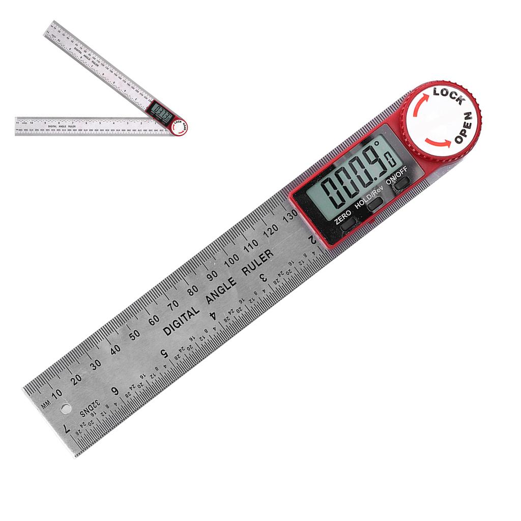 Angle Finder 360° Digital Display  Stainless Steel Portable Electronic Measuring Ruler for Wo