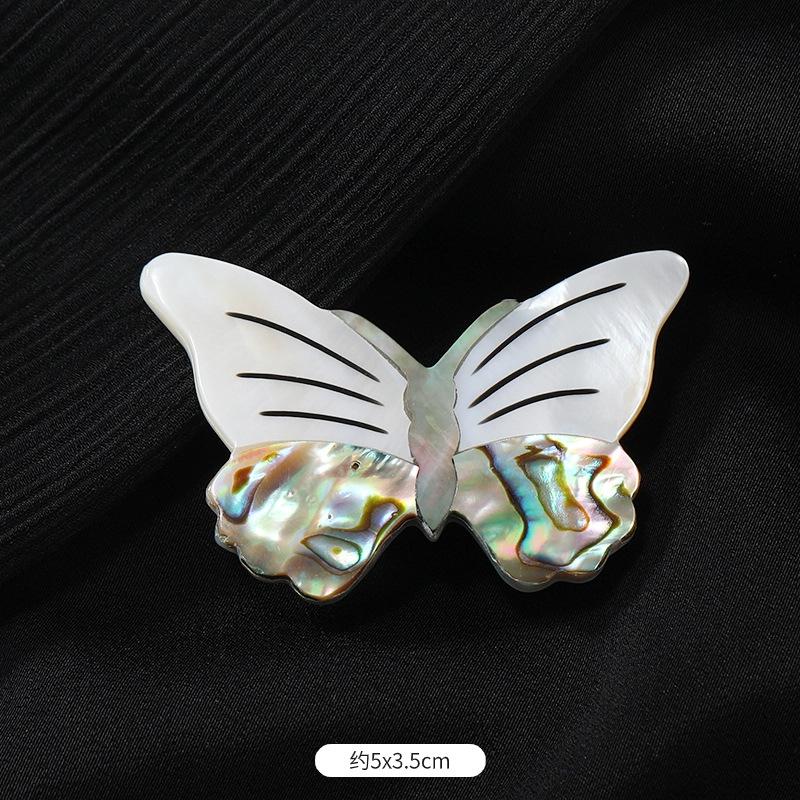 Дизайнерский натуральный ракушечный бабочка брошь нишевый темперамент высококачественный белый рябчик корсаж костюм высококачественные аксессуары женщины