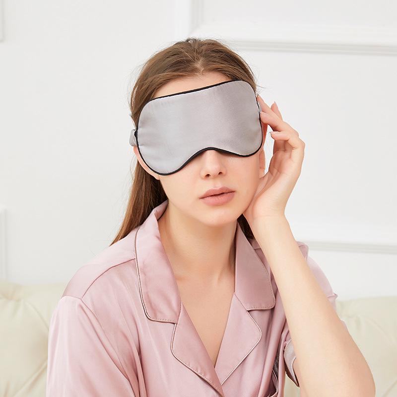 19 Mommy Double-Sided Mulberry Silk Blackout Eye Mask with Printed Logo - Ideal for Sleep, Travel, and Breaks