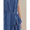 INMAN Retro Plaid Belted Sleeveless Dress