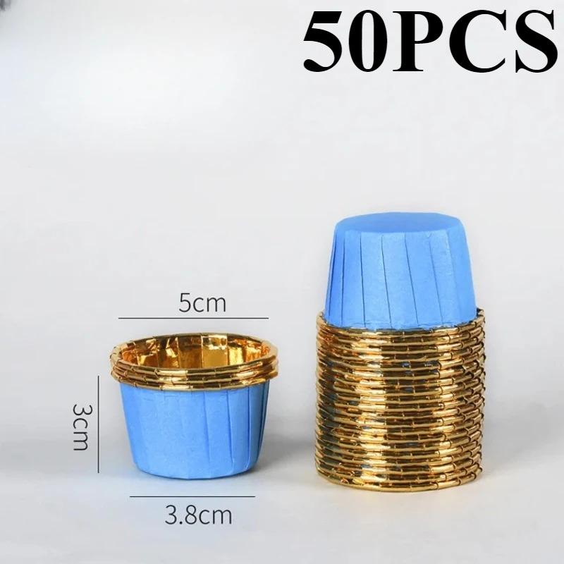 50/100 Pcs Small Mini Pack Muffins Cup Paper Cupcake Wrappers Baking Cups Cases Muffin Boxes DIY Cake Tools Kitchen Baking Supplies