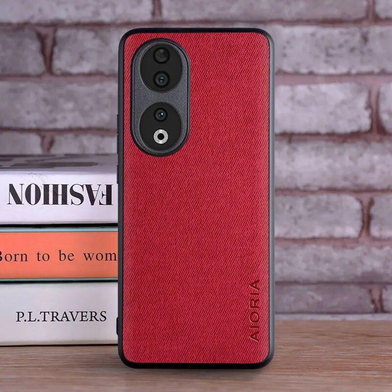 Case for Honor 90 70 50 20 10 Pro Lite Coque Luxury Textile Leather Skin Soft TPU Phone Cover Funda for Huawei Honor 90 Case Capa