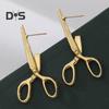 1 Pair Women Earrings Exaggerated Style Scissors Shape Retro Individual Anti-slip Daily Wear Special Occasions Club Ear Jewelry