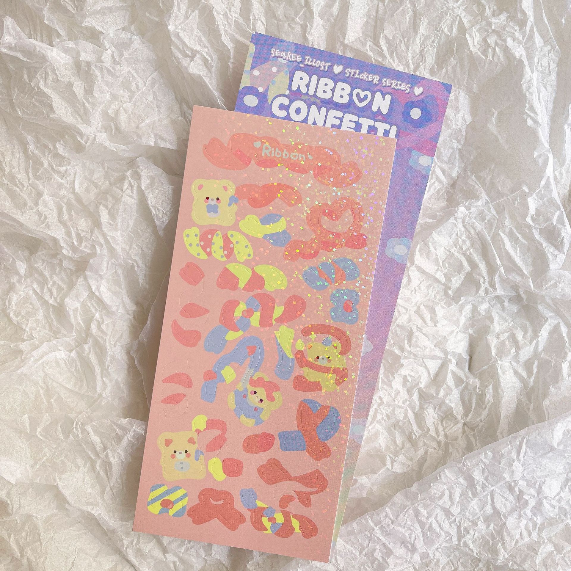 Маленький медведь Кролик Торт Сверкающий BlingBling Лазерная Наклейка Ручная Учетная — фото 4