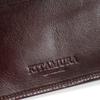 Geldbörse aus feucht strukturiertem Rindsleder PH0781 Chocolate 62621 [Kitamura] zweifach faltbar [Braun]