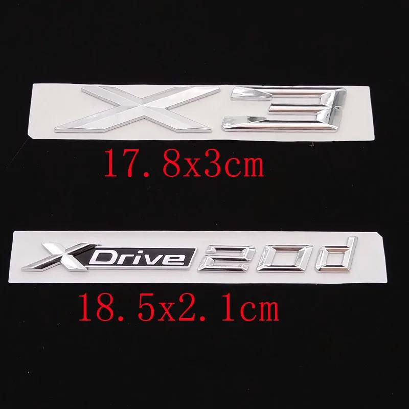 3D ABS XDrive 20d 23d 25d 30d 35d 40d 45d 50d 55d 20i 25i 30i GT X1 X3 X5 X6 Car Rear Trunk Emblem Sticker for BMW Accessories VM4