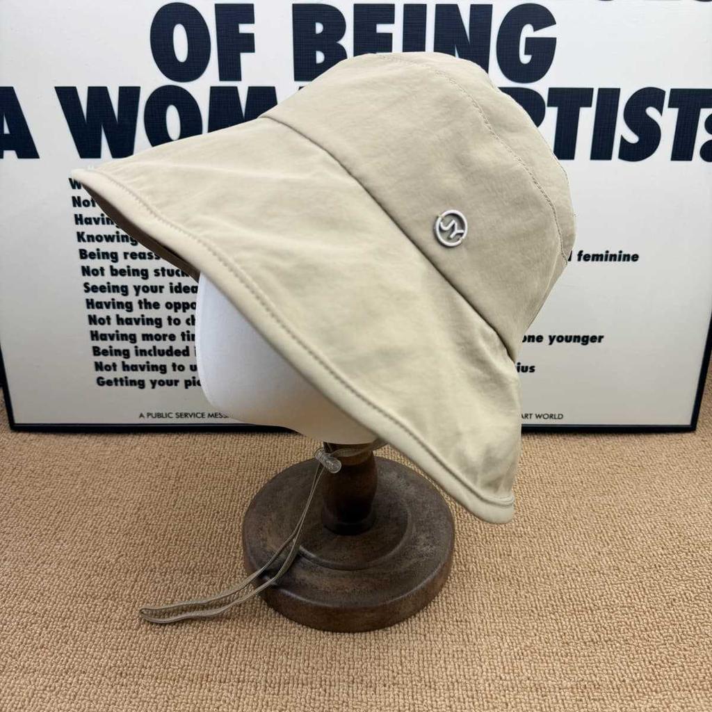 New quick-drying big eaves sunscreen bucket hat women's windproof rope breathable sunshade small face travel sun hat