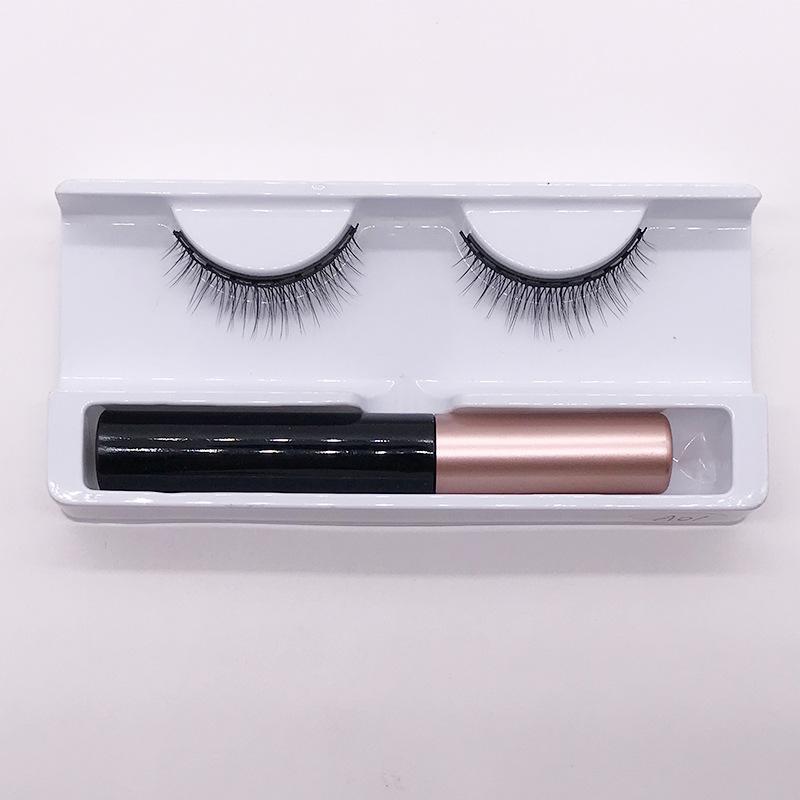 10 Tiny Magnets Eyelash Magnetic Lashes Private Label 10 Pairs Magnetic Faux Mink Eyelashes with Magnetic Liner a tray and lashes&Mix