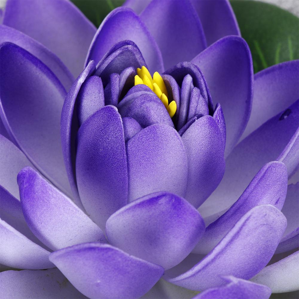 Foglie Piante Galleggianti Decorazione Casa Simulazione Fiori di Loto Artificiali Ninfee Piante Finte