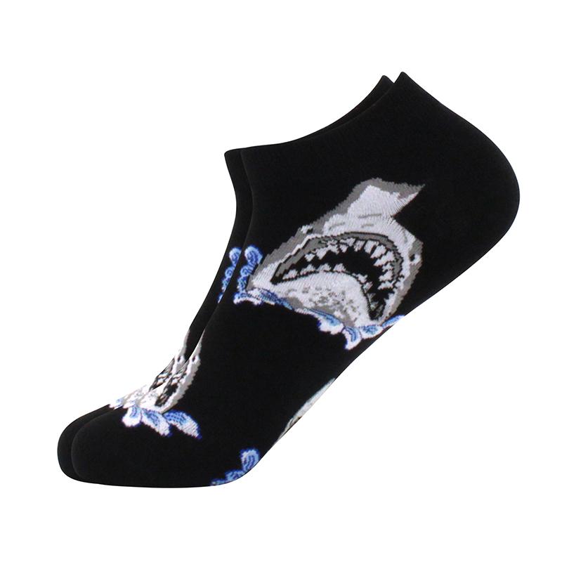 springtime Fashion Colorful Cotton Mens Socks Harajuku Stripe Art oil painting Animal Print Funny Happy Ankle Socks