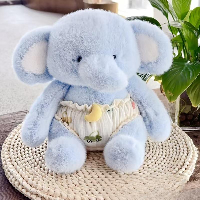 Cute Sleeping Elephant Doll Dog Doll Pajamas Bear Plush Toy Sleeping Soothing Doll Lover Gift