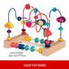 Wooden Stringing Beads for Toddlers 1-3: Animal & Fruit Blocks for Early Education & Hand-Eye Coordination
