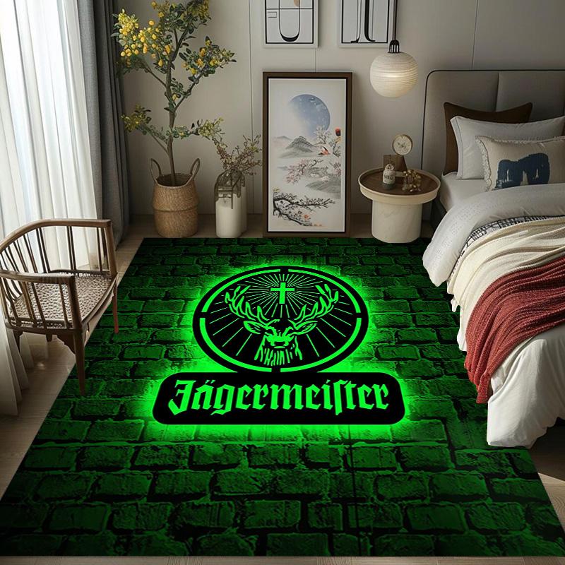 Jägermeister: Tappeto Audace Vivace Arredamento Casa Adatto a Tutte le Stagioni Cuscino per Sedia da Ufficio Arte Decorazione Stanza del Dormitorio