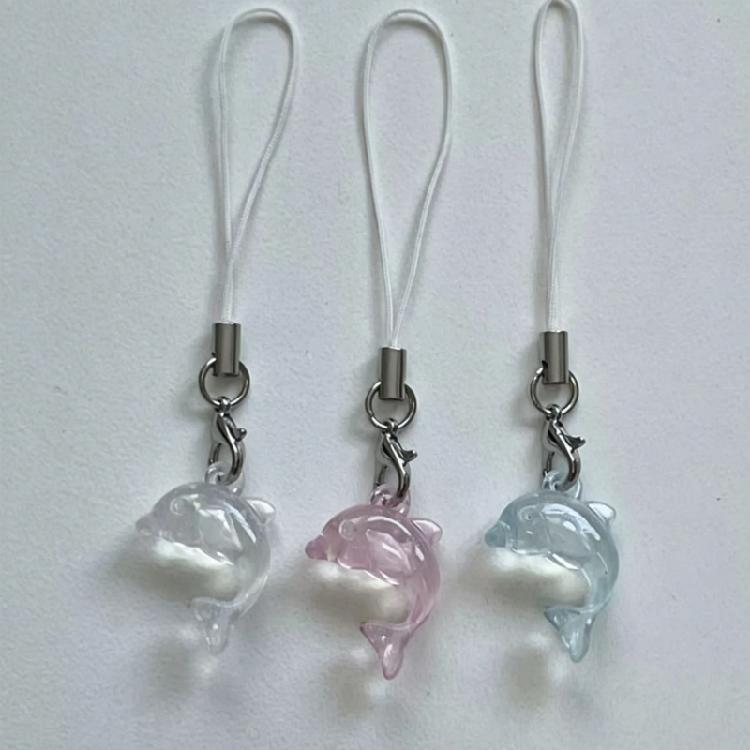 Vibrant Dolphin Shaped Pendant Lovely Phone Charm Key Holder For Unique Phone Strap Or Bag Embellishment