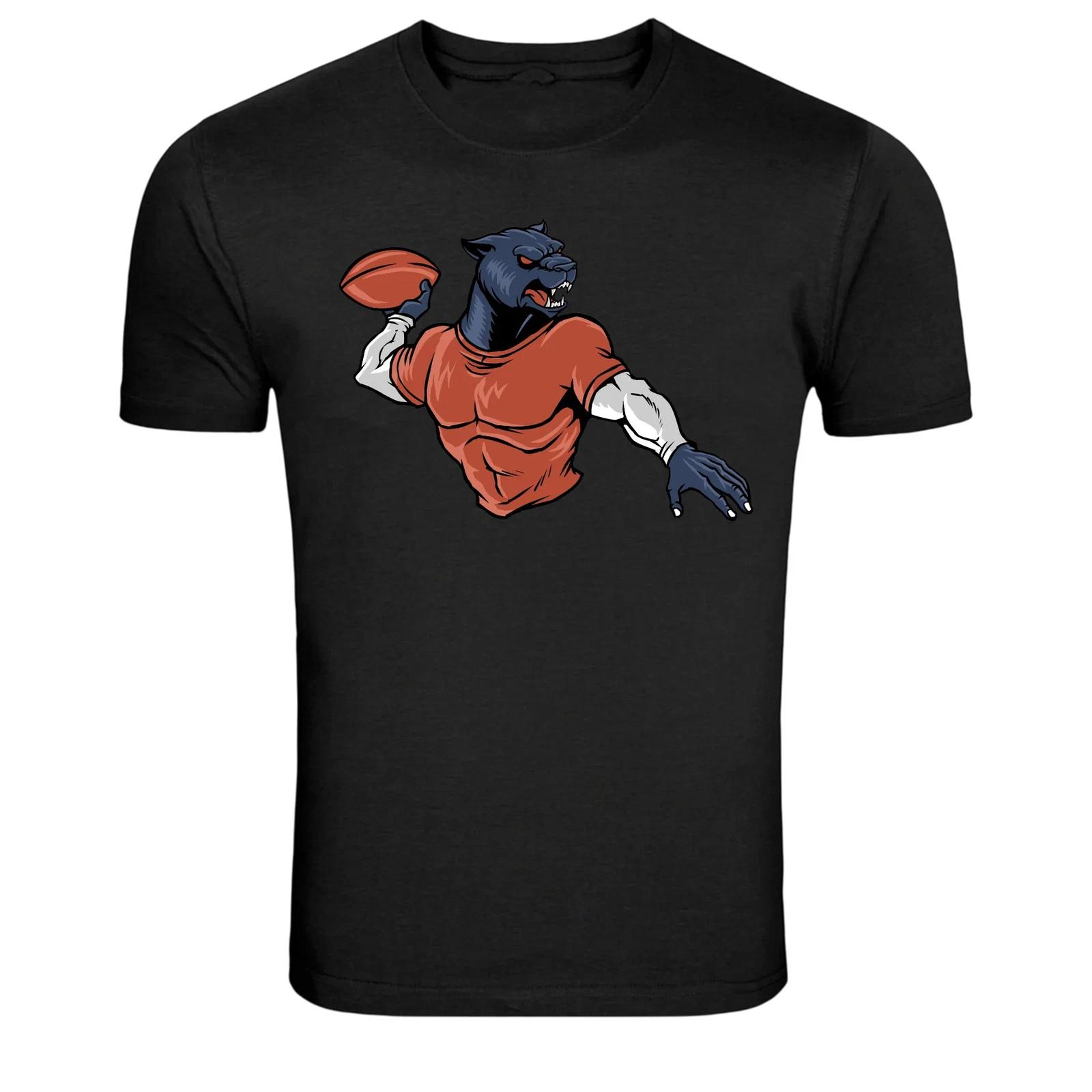 Panther Quarterback Football Player Sports Mascot T-Shirt M