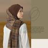 Hijabs Women Muslim Plaid Chiffon Scarf Sweet College Style Plaid Yarn Headscarf Sunscreen Shawl