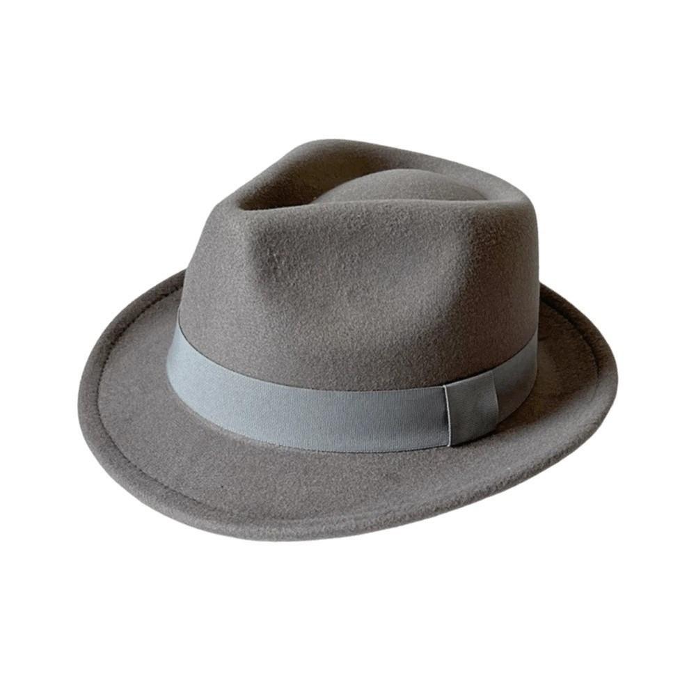 Cappello Fedora Classico Cappello Vintage in Feltro di Lana Cappello da Gentleman Berretto Trilby Uomo / Donna