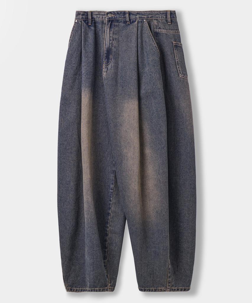 Dimiteulibeullaeg Asi Essential Curved Balloon Denim Pants_Yellow Wash