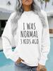European and American Women's Long-sleeve Round Neck Printed Pullover Hoodie (Autumn/Winter)