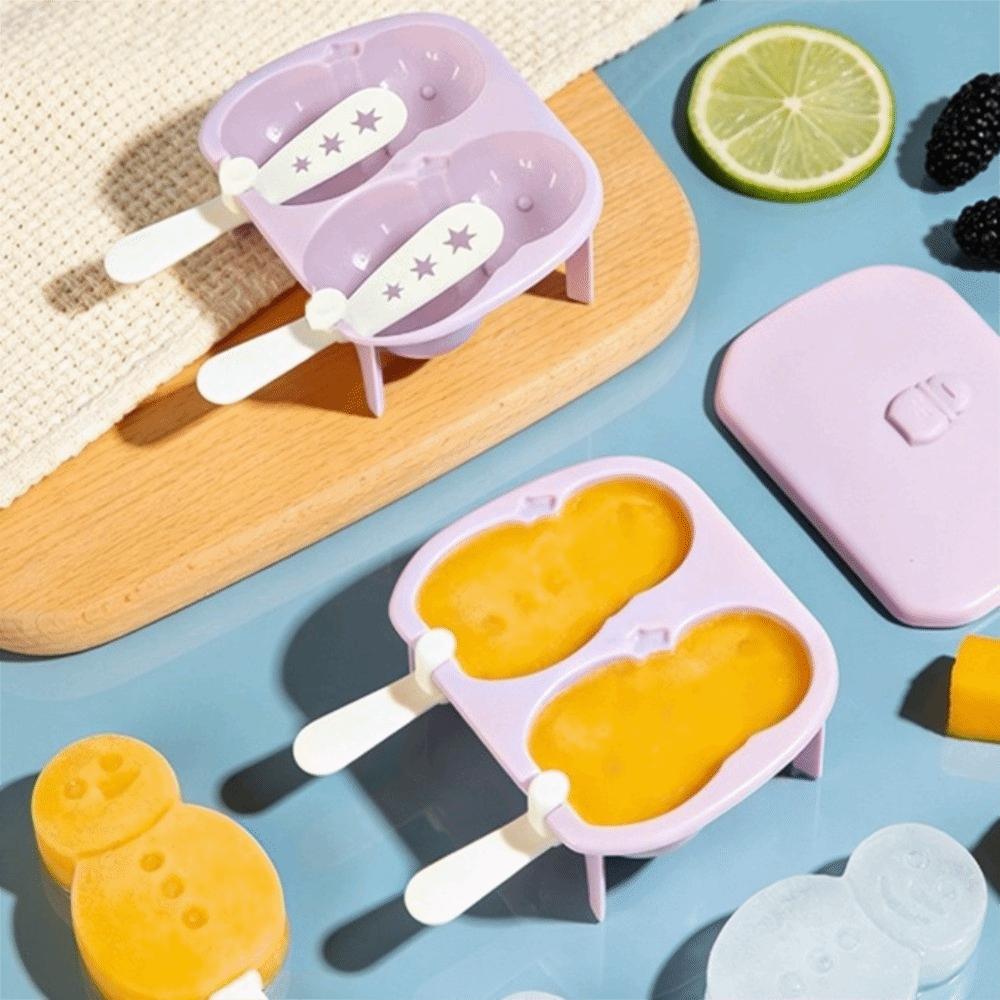 With Lids Ice Lolly Mold With Sticks ice Cube Tray Practical Ice Cream Maker Molds  Kitchen Tools