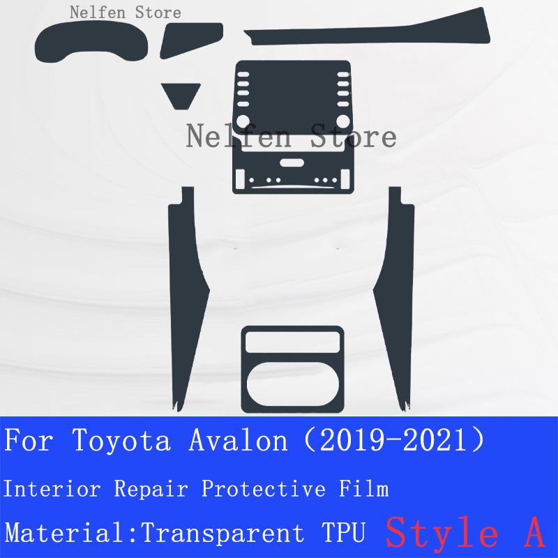

For Toyota Avalon - Full set interior Gear Panel TPU Transparent Protection Sticker Navigation screen Film Accessories LHD