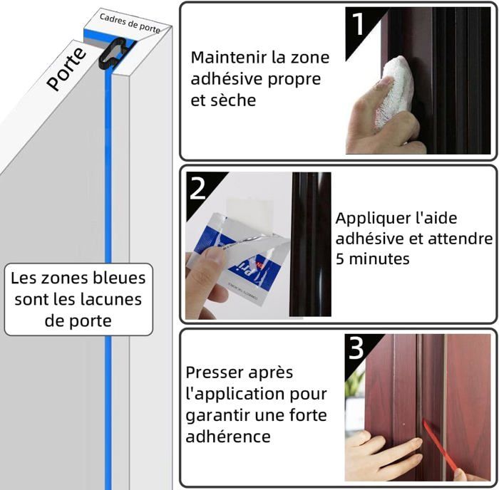 Joint d'étanchéité porte/fenêtre brun 2,5–5,5 mm adhésif - bande isolante cylindrique