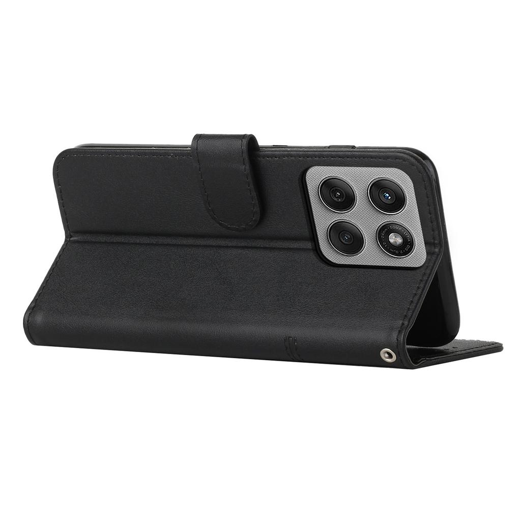 For Motorola Edge 60 Pro 5G Leather Phone Case Foldable Stand Wallet Flip Cover with Strap