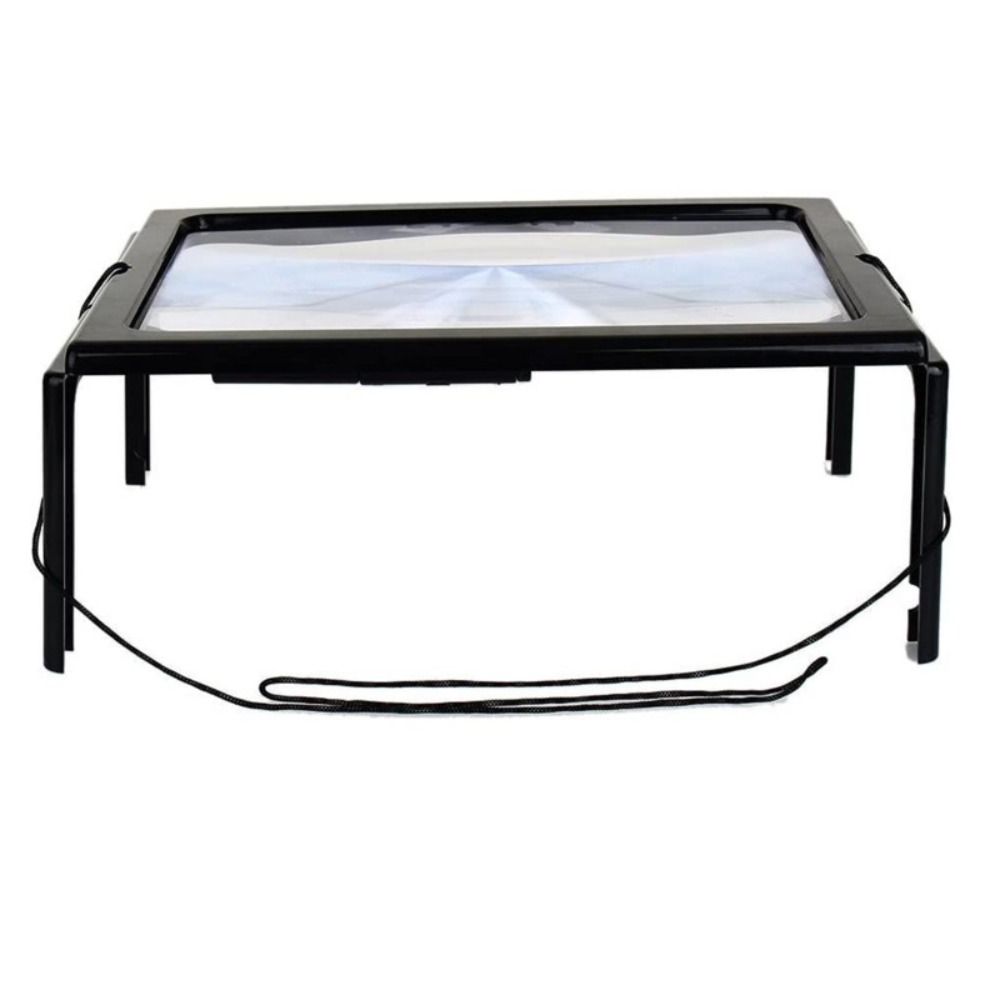 Faltbare Lese 3X Lupe Vollseite Tragbar a4 LED Lupe für Ältere