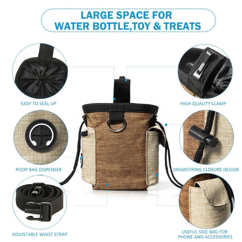 Pet Treat Training Bag for Treats, Kibbles for Small to Large Dogs Pet Snacks Toy Waist Bag Dog Supplies
