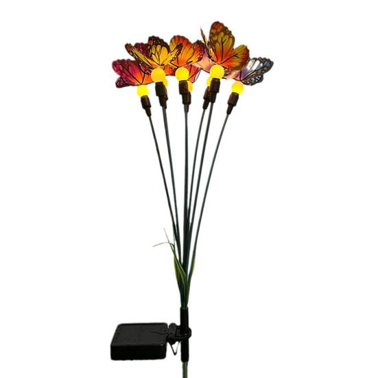 Schwankendes Schmetterlingslicht, LED-Gartenlampe, wasserdicht, automatische Aufladung, solarbetrieben, Landschaftslicht, Hof, Terrasse, Weg, Dekoration