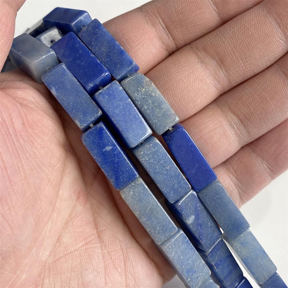 8X20MM Natural Square Tube Stone Beads Amazonite Aventurine Howlite Dalmation Gem Beads Charm For Jewelry Making Artistic works