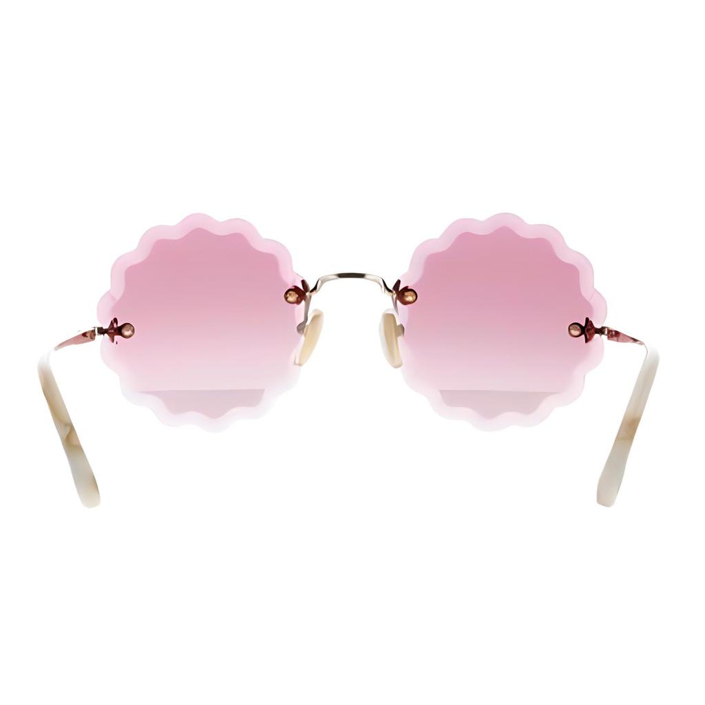 Chloe Chic Elegant Round Sunglasses Women Sunglasses Pink CH0047S-005