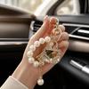 Decoration Bag Pendant Zircon Studded Rhinestone Bag Keychain Pearl Beads Key Chain  For Women