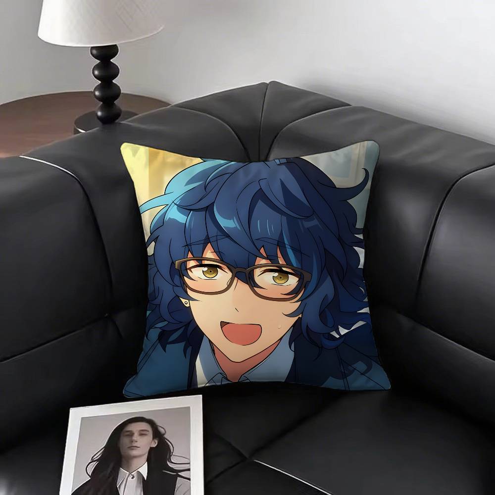 1pc Tsumugi Aoba Pillow Case Fashion Square Pillowcase Bedroom Sofa Room Ins Decoration Leisure