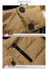 Brown Slim Fit Fleece-Lined Youth Jacket with Side Pockets - Winter Style