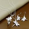Ensemble de bijoux libellule plaqué argent: Collier, Boucles d'oreilles et Bague - Style Coréen T090