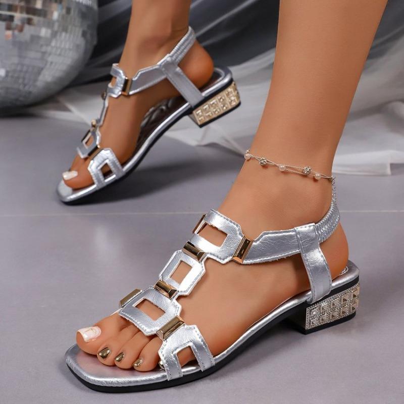 Women Sandals Summer Slip-On Shoes Women Retro Large Size Roman Style Sandals Open Toe Beach Sandals Comfortable Outdoor Shoes 36