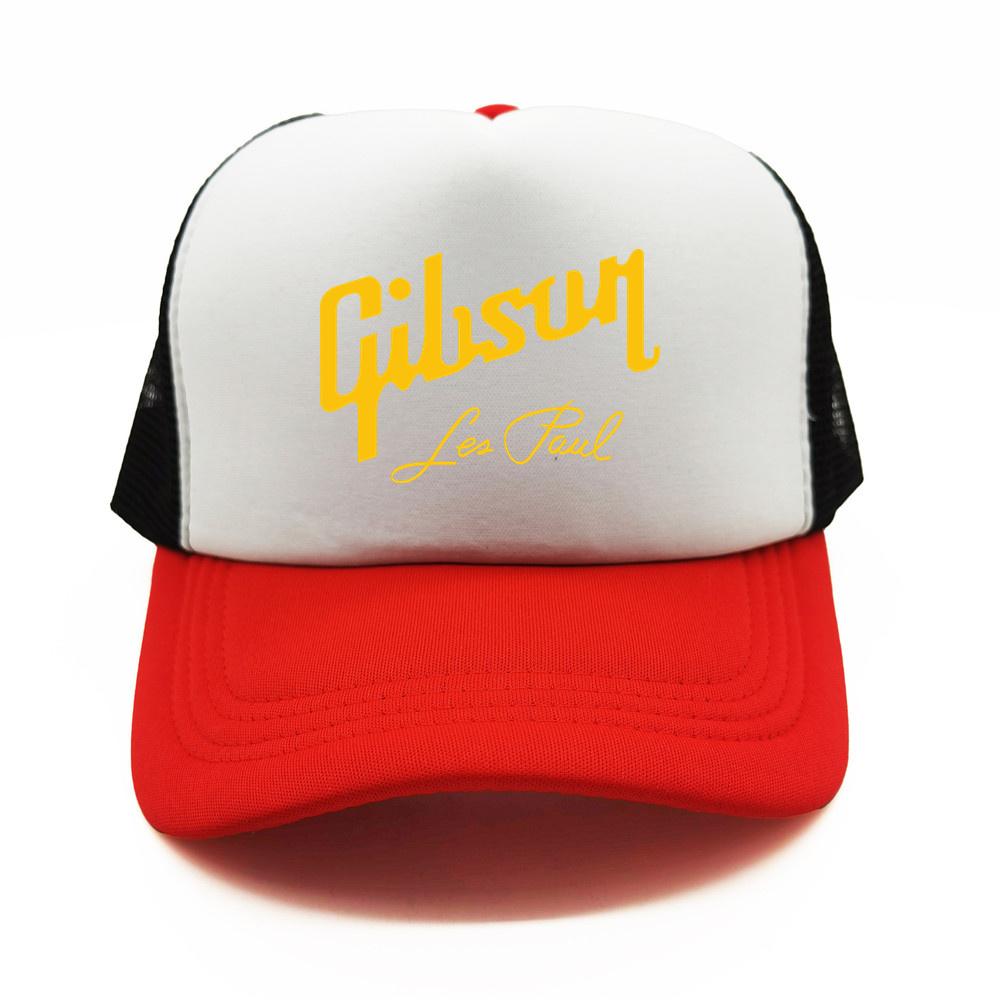 Gibson Les Paul Trucker Cap Unisex Cool Guitar Gibson Hat Baseball Cap Cool Summer Unisex Mesh Net Caps MZ