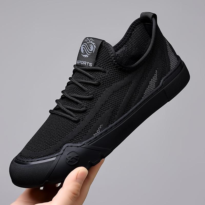 Men's shoes 2025 summer breathable thin fly-woven mesh sports shoes men's trend casual trendy shoes