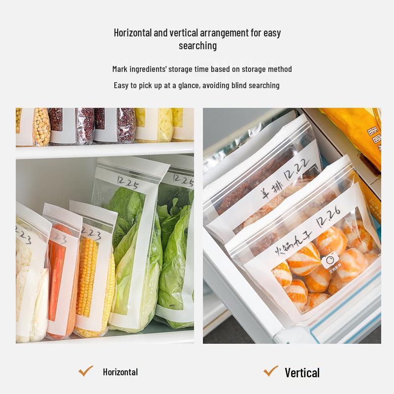 Thick Double-Rib Self-Sealing Fresh-Keeping Refrigerator Bag