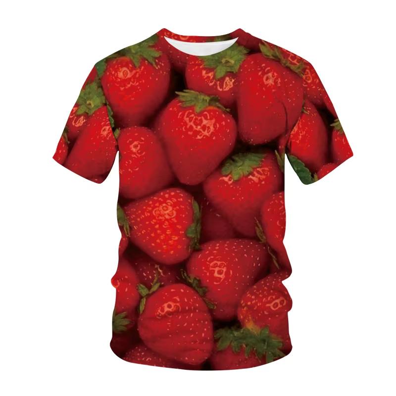 Summer Men T Shirt ClothingT Shirts Kawaii Hip Hop Fruit Style 3D Print Women