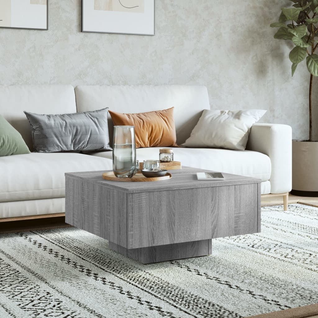  Coffee Table, Grey Sonoma Oak, 60x60x31.5 Cm
