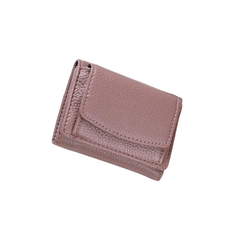 Portable Women Leather Wallet ple Design Foldable Change Purse Shopping Card Holder Carrying Bag Birthday Gift