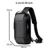 NEW High Qulity Upgrade Men's Waterproof USB Oxford Crossbody Bag Anti-theft Shoulder Sling Bag Multifunction Short Travel  Chest Pack for Male