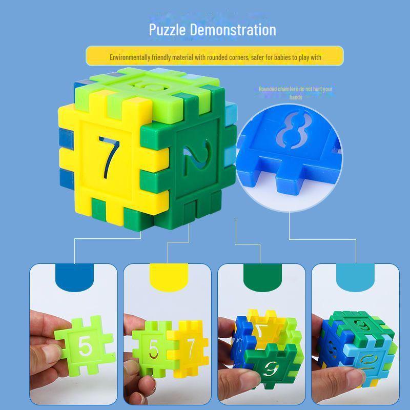 Magic Cube Building Blocks: Digital Puzzle Toy for Boys
