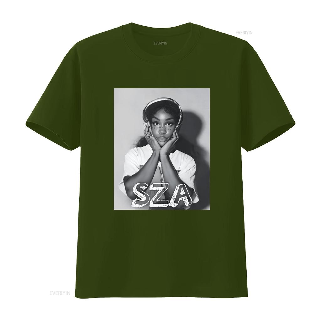 SZA Vintage T Shirt Music RnB Singer Rapper New Bootleg 90s Black Hip Hop PhotoshooT For Fan Vintage Washed Designer Clothes