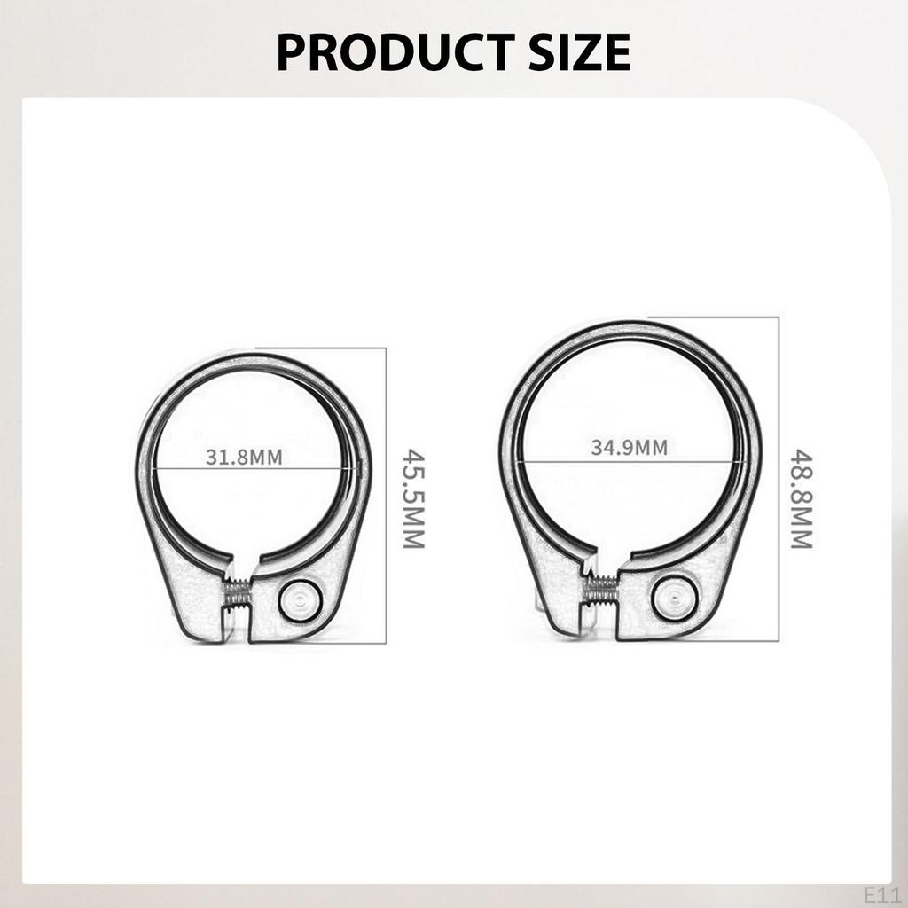 Bicycle Seat Clamp, Rust-resistant, Premium Locking Clip for Alloy Tube