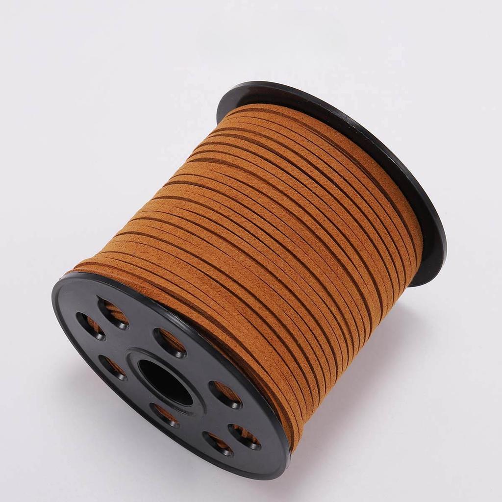 1 Rolle 10m Seil Flach Kunstwildleder Geflochtene Kordel Samt Leder Handgefertigte Schnur für DIY Schmuckherstellung Handarbeitsbedarf