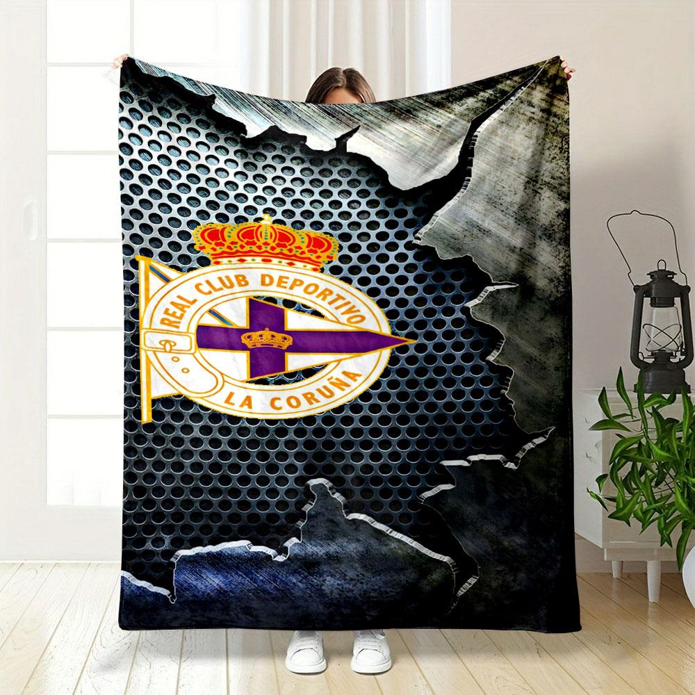 Deportivo La Coruña Emblem Design print blanket soft and cozy perfect for the living room bed sofa or a nap,gift